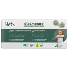 Одноразові дитячі підгузки BioEmbrace "NATY". Розмір 4 (7-18 кг.), 44 шт. в упаковці